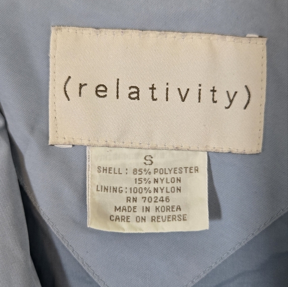Relativity Teal Blue Hooded Jacket Size Small - Picture 5 of 5